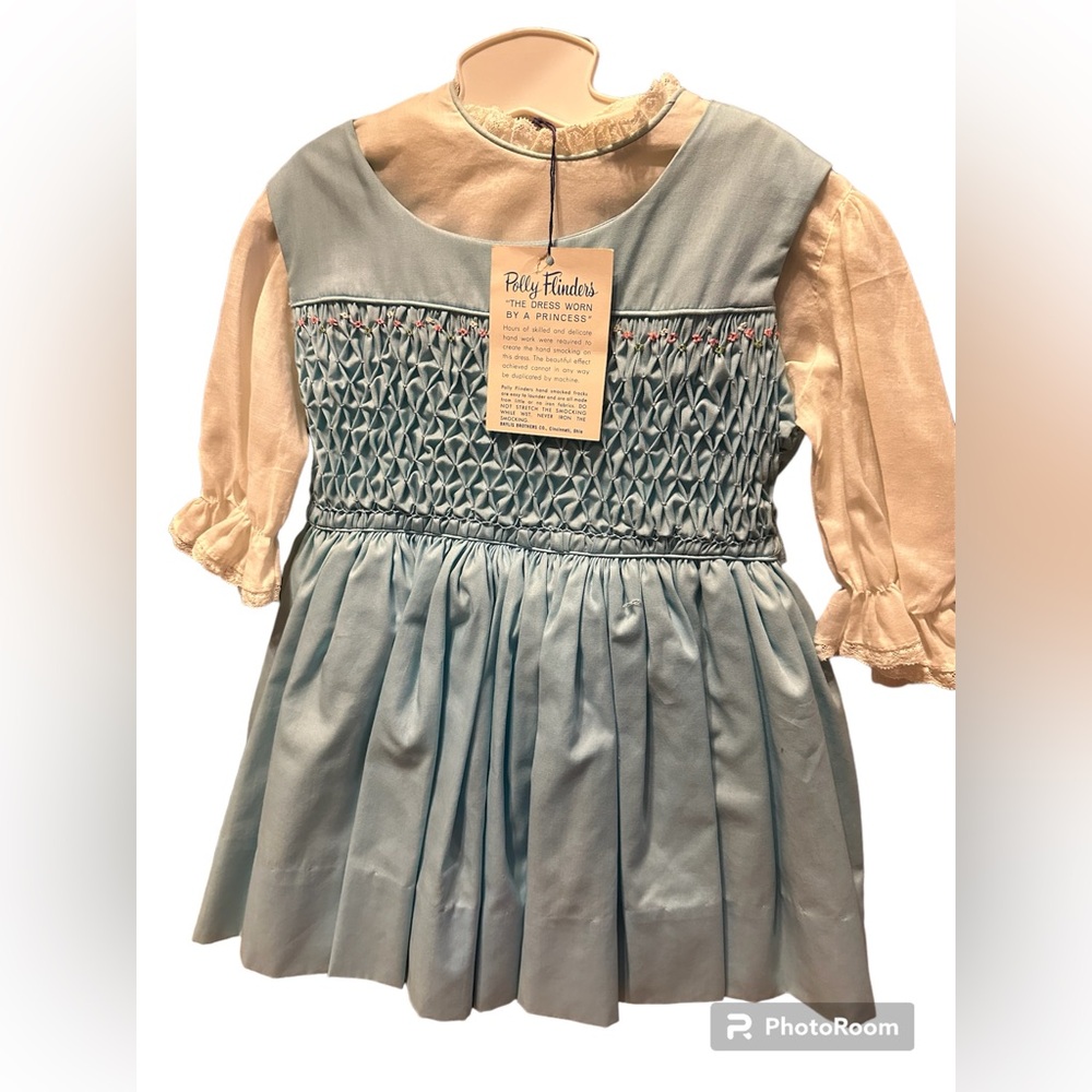 Vintage Polly Flinders Smocked Size 4t Dress NWT